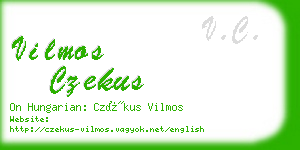 vilmos czekus business card